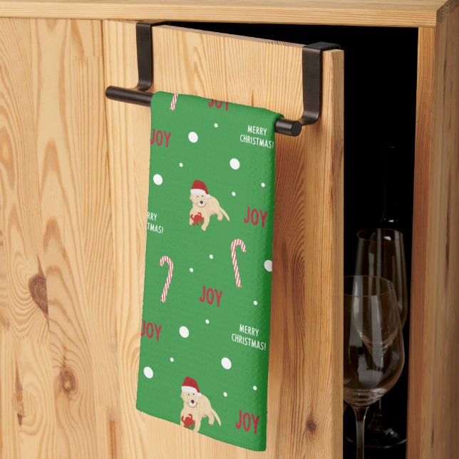 Hundar, krukor, Polkagrisar, , julkökshandduk Kökshandduk (Thirds Fold)