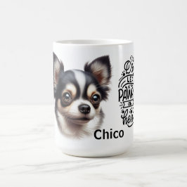 Hundar Lämna Tass avtryck på våra Hearts Chihuahua Kaffemugg