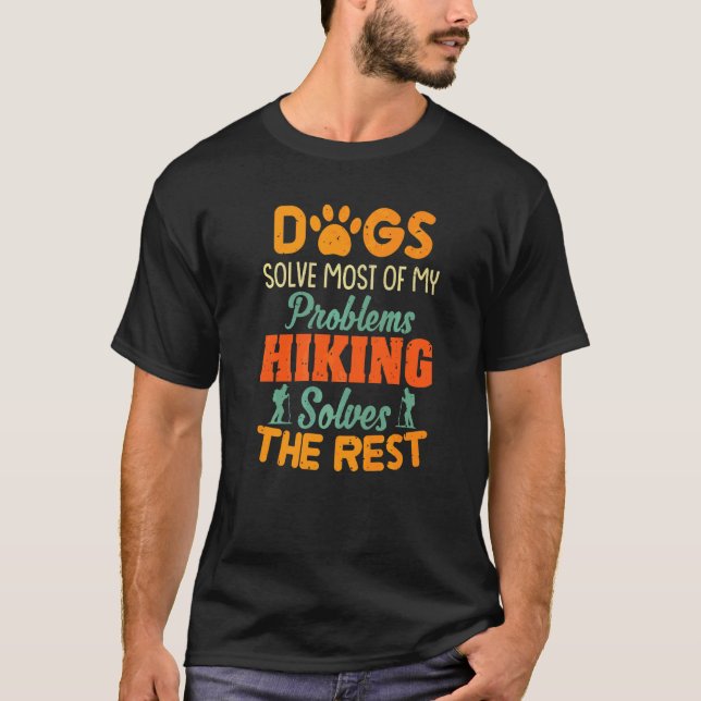 Hundar löser de flesta av mina problem med att hit t shirt (Framsida)