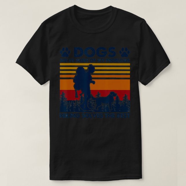 Hundar löser de flesta av mina problem när jag let t shirt (Design framsida)