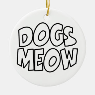 Hundar Meow Julgransprydnad Keramik