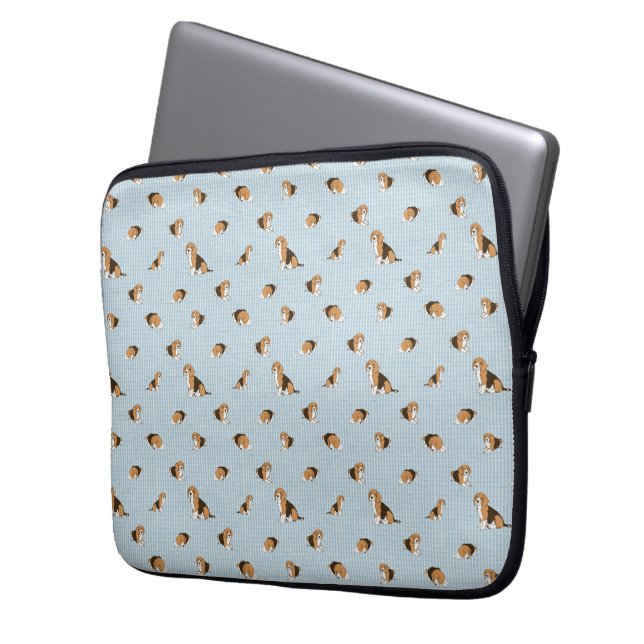 Hundar mönster laptop fodral (Framsidan Vänster)