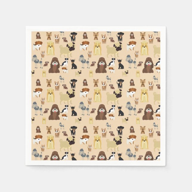 hundar mönster pappersservett (Framsidan)