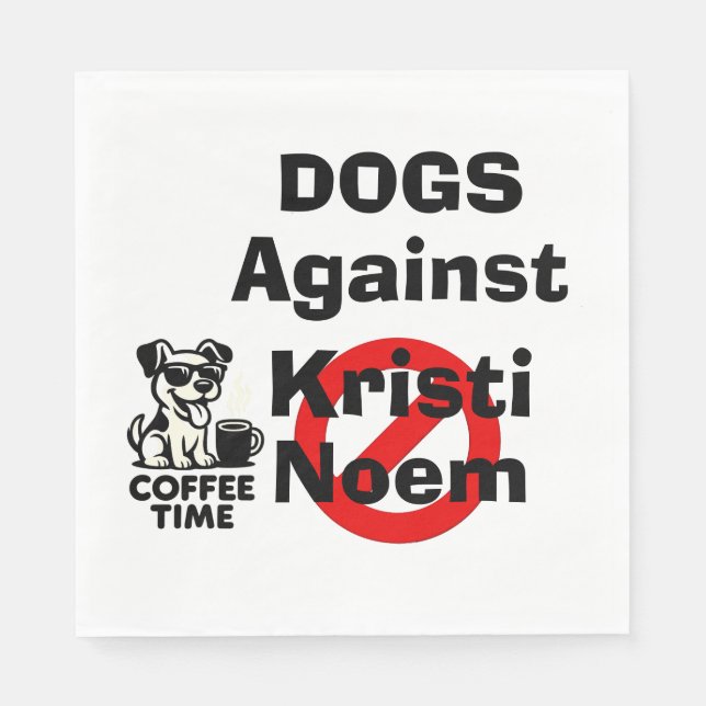 Hundar mot Kristi Noem Pappersservett (Framsidan)