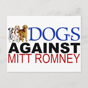 Hundar Mot Mitt Romney Vykort