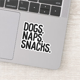 Hundar Naps Snacks Klistermärken