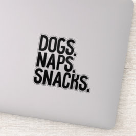 Hundar Naps Snacks Klistermärken