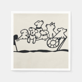 "Hundar och båtar" Pappra blöjor från Willowcatdes Pappersservett