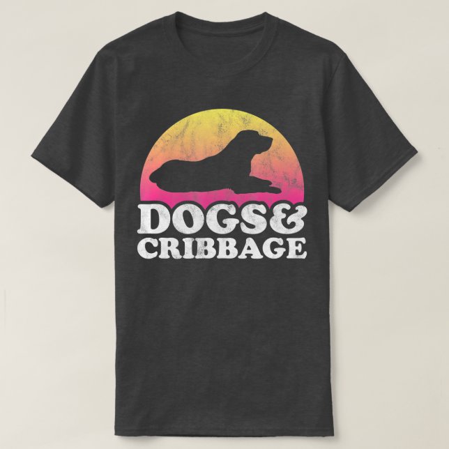 Hundar och Cribbage Manar eller Womens Hund T Shirt (Design framsida)