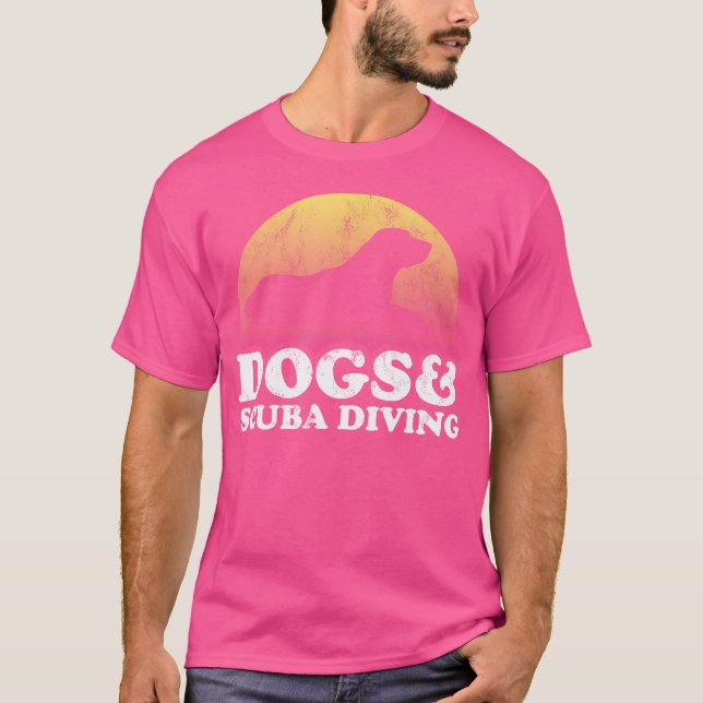 Hundar och Dyka Manar eller kvinnors Hund och utve T Shirt (Framsida)