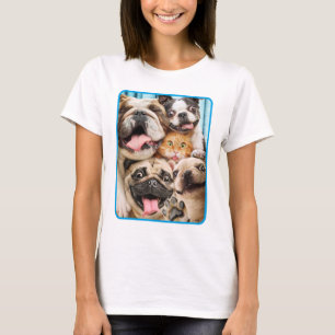 Hundar och ett Cat Group Photo T Shirt
