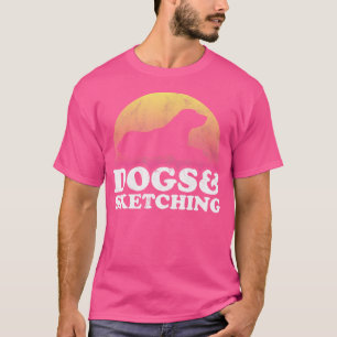 Hundar och fjällande Manar eller kvinnors Hund och T Shirt