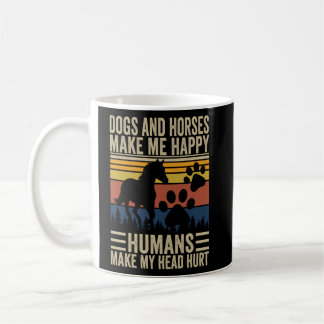 Hundar och hästar får mig att göra Lycklig Humans Kaffemugg