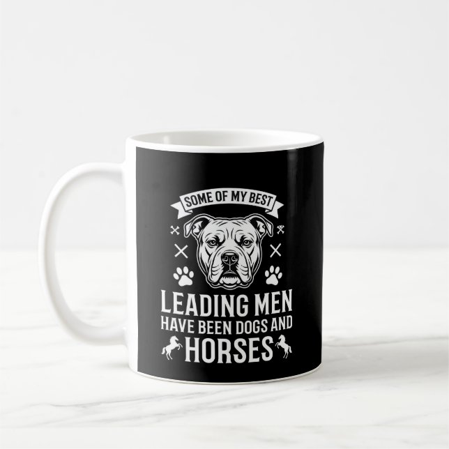 Hundar Och Hästar Ledande Män Kaffemugg (Vänster)