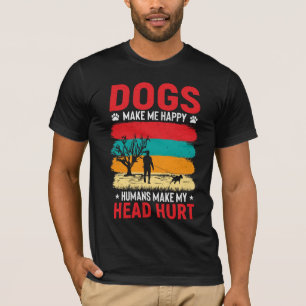 Hundar och Humanerna Humor T Shirt