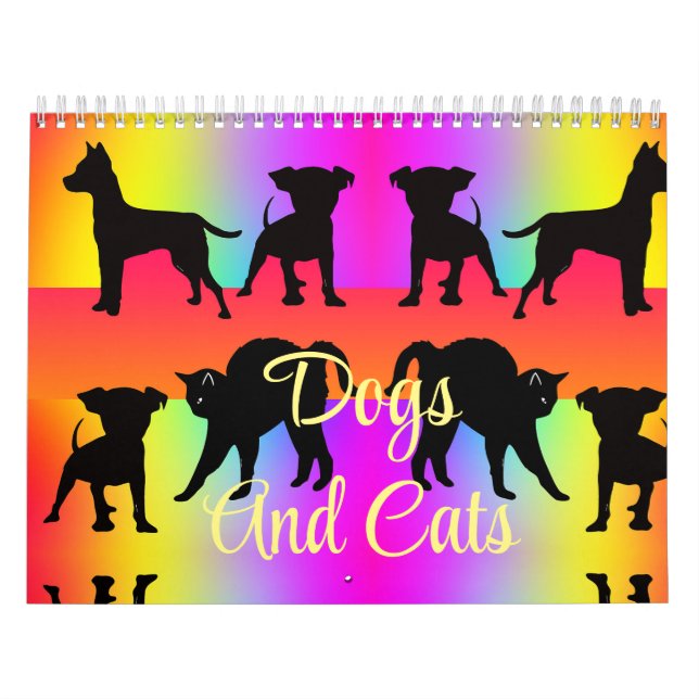 Hundar och katter 12 månaders kalender (Omslag)