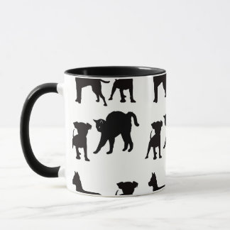 Hundar och katter Djurälskares Owners Black Mugg