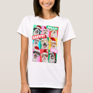 Hundar och katter med Santas skägg T Shirt