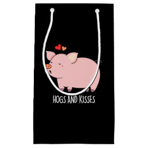 Hundar och Kisses Funny Hog Gris Pun Mörk BG