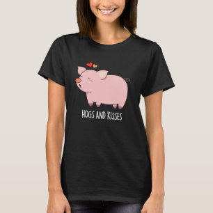 Hundar och Kisses Funny Hog Gris Pun Mörk BG T Shirt