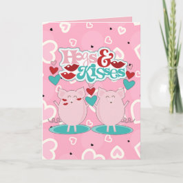 Hundar och kisses Sweet Hearts Valentine Helgkort