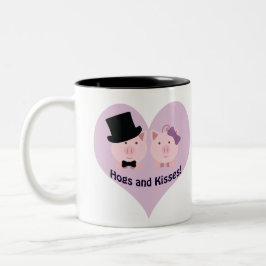 Hundar och kyssar! Två-Tonad mugg