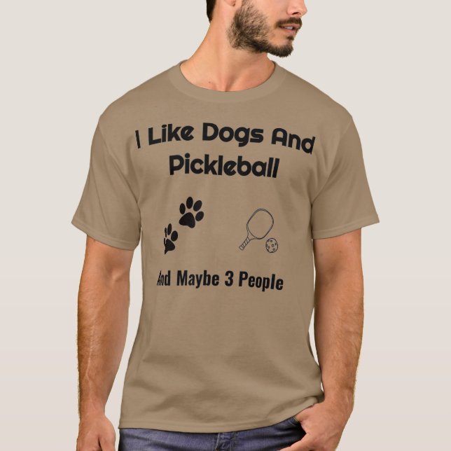 Hundar och Pickleball och mina Pickleball-vänner M T Shirt (Framsida)