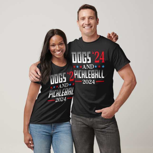 Hundar och pickleball US Val 2024 Party Voter T Shirt (Unisex)