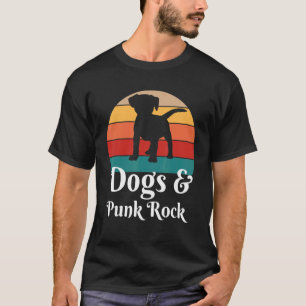 Hundar och Punk Rock musik T Shirt