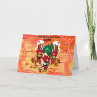 Hundar och rotburkar, gratulationskort kort