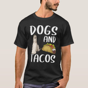 Hundar och Tacos Afghan Hound Mexikanska livsmedel T Shirt
