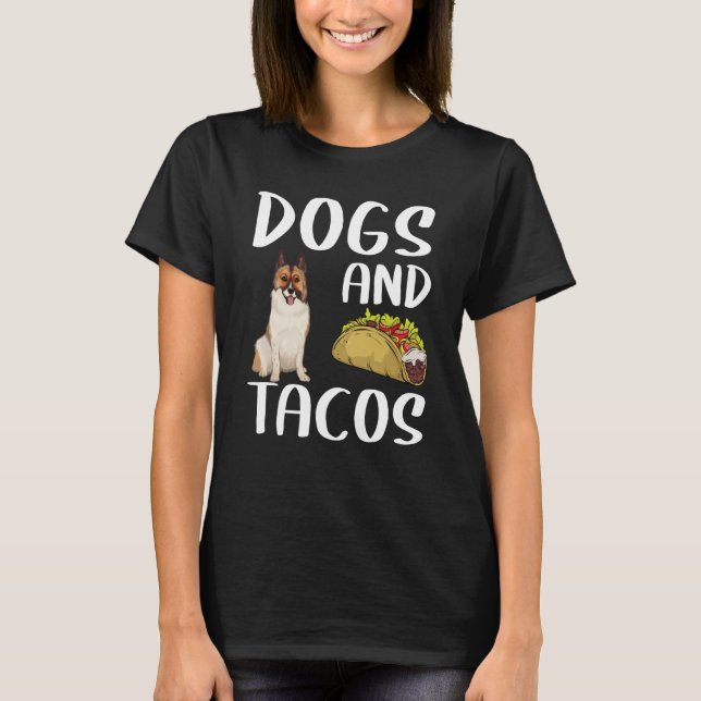 Hundar och Tacos Isländska fårhundens mexikanska m T Shirt (Framsida)