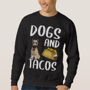 Hundar Och Tacos Skye Terrier Mexikansk Mat Lång Ärmad Tröja