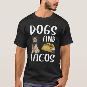 Hundar och Tacos Skye Terrier, mexikanska livsmede T Shirt