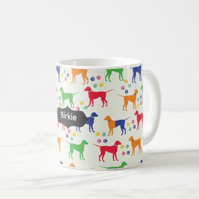 Hundar och tassavtryck kaffemugg (Framsida höger)
