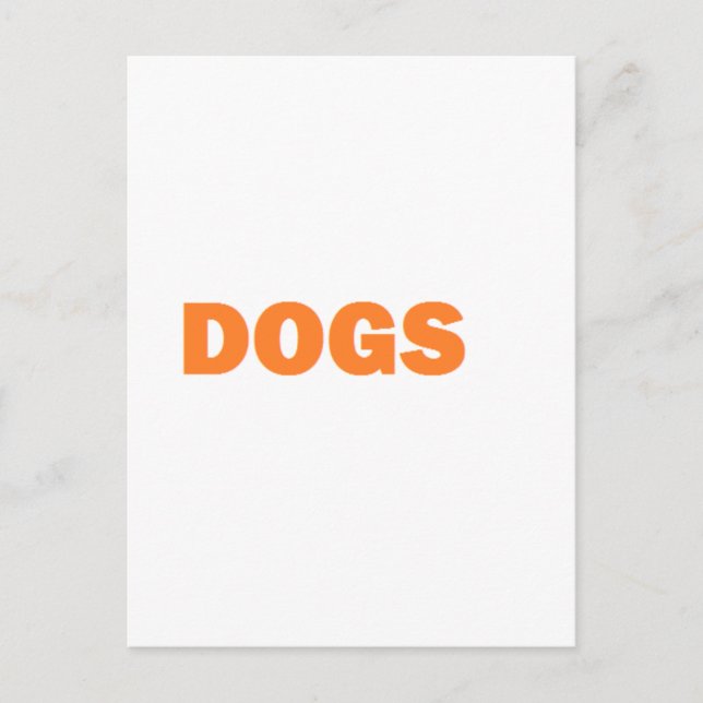 HUNDAR ORD i GULT Vykort (Framsida)