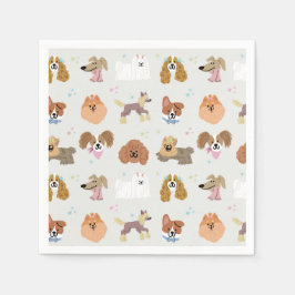 Hundar Pets Barns födelsedag Party Pappersservett