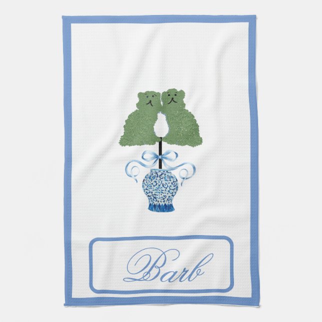 Hundar Pickleball Decor Hand Towel Kökshandduk (Vertikal)