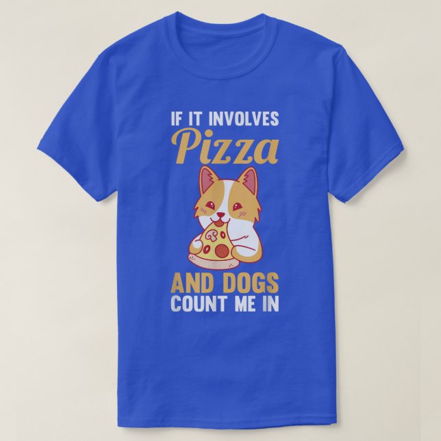 Hundar Pizza491 T Shirt (Design framsida)