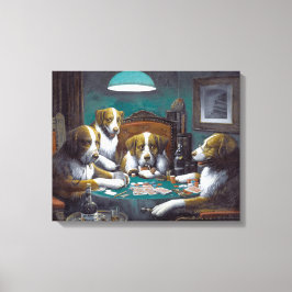 Hundar Poker Cassius Marcellus Coolidge 1894 Canvastryck