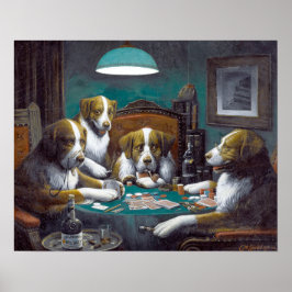 Hundar Poker Cassius Marcellus Coolidge 1894 Poster