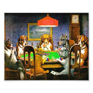 Hundar Poker Fototryck