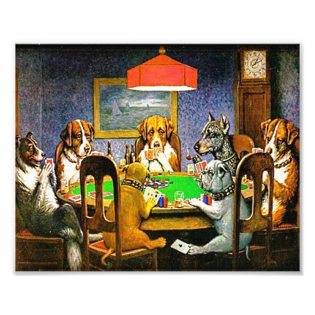 Hundar Poker Fototryck (Framsidan)