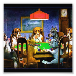 Hundar Poker Fototryck