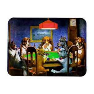 Hundar Poker Magnet