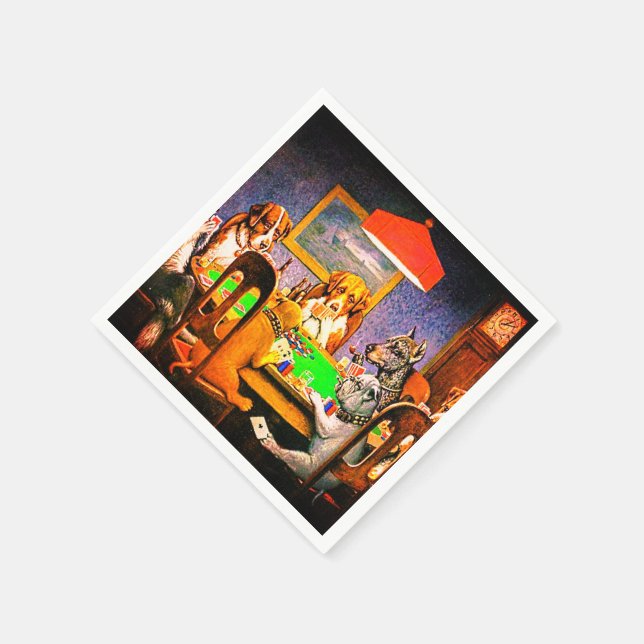 Hundar Poker Pappersservett (Hörn)