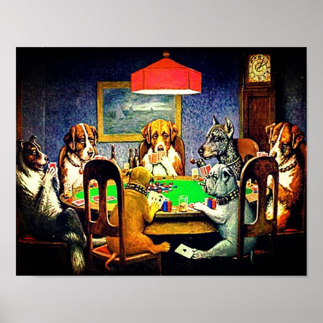 Hundar Poker Poster (Framsidan)