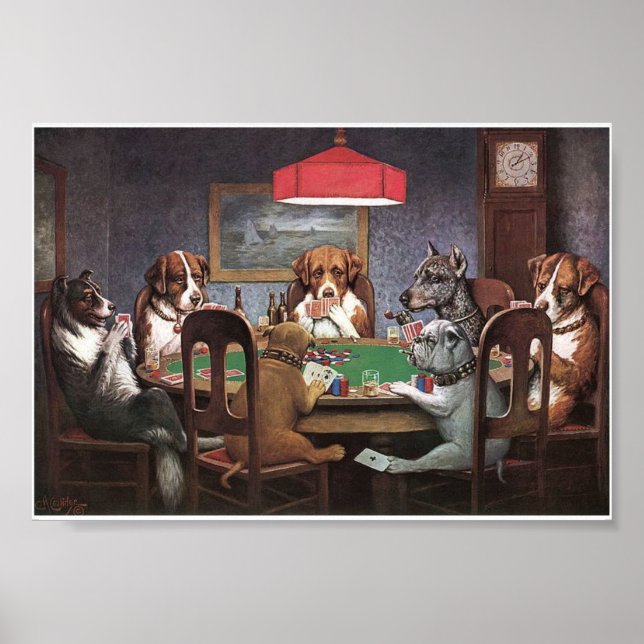 Hundar Poker Poster (Framsidan)
