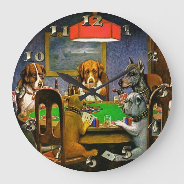 Hundar Poker Stor Klocka (Framsida)