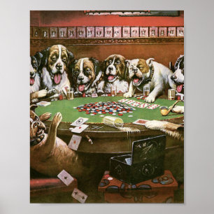 Hundar Poker Sympathy - Cassius Coolidge Poster
